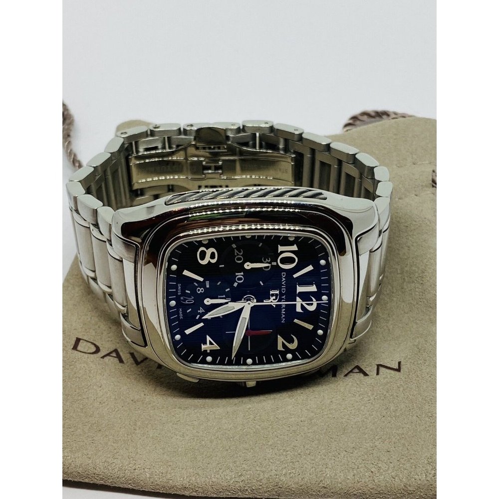 David Yurman Thoroughbred Belmont 41mm T305-CST Automatic Mens Watch 6.5” Wrist